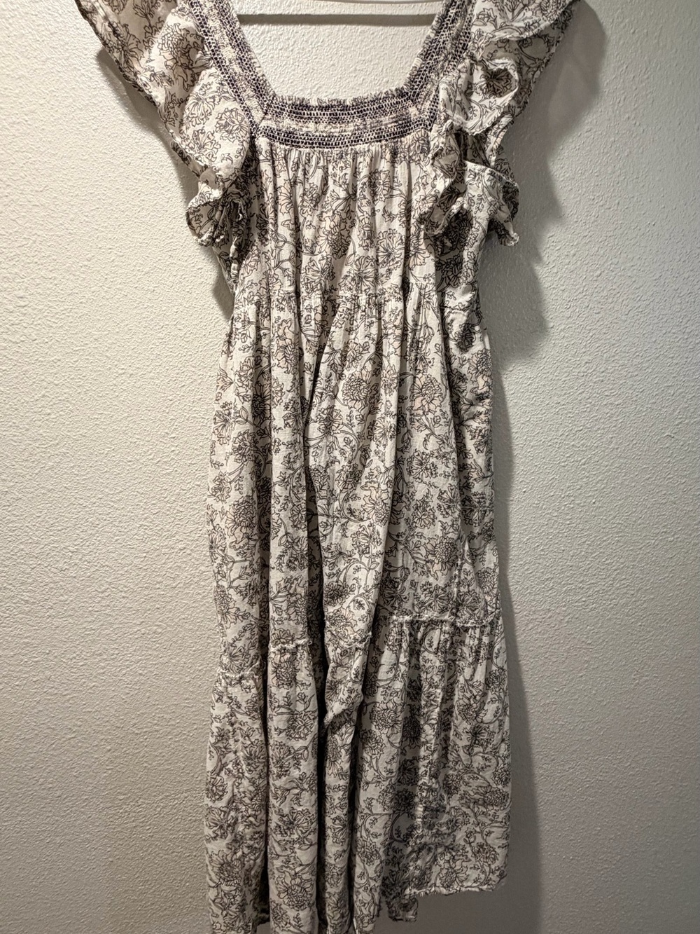 Free People Cream Floral Ruffle Maxi Dress - Picture 3 of 6
